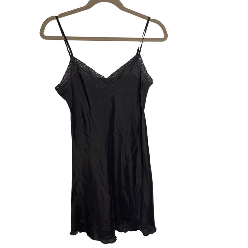 Johnny Was Womens Camisole Size Small Brown Lace Trim Love Slip Pure Silk